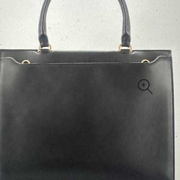 AUTHENTIC Salvatore Ferragamo Trifoluo Top Handle Bag Woven Leather Medium - Picture 5 of 16